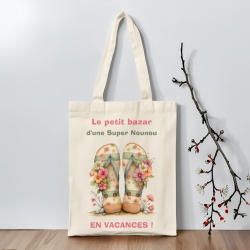 Tote bag nounou en vacances – Cadeau fin d’année nounou