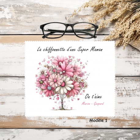 Essuie lunettes maman personnalisé