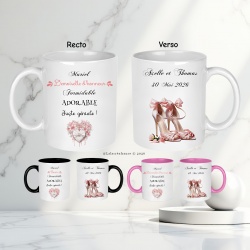 Mug personnalisé demoiselle d'honneur & témoin – Cadeau unique "Formidable, adorable, juste géniale"