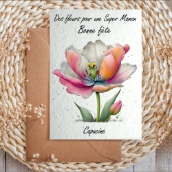 Carte à planter maman personnalisée – un cadeau écologique et original