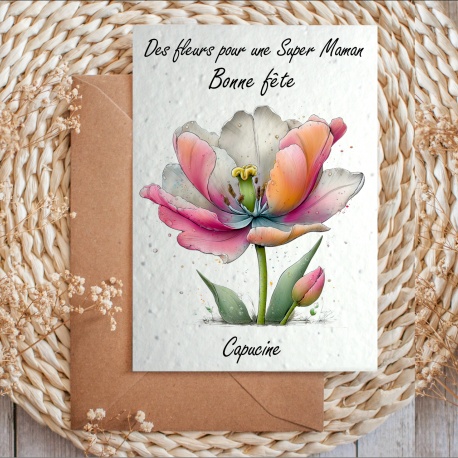 Carte à planter maman personnalisée – un cadeau écologique et original