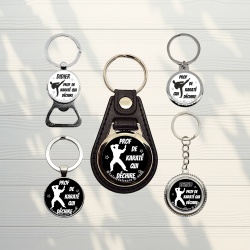 Porte clés, décapsuleur Prof de karaté personnalisé, Merci pour cette année de karaté
