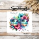 Essuie lunettes personnalisé – Chiffon microfibre avec texte au choix (prénom, message ou sans texte)