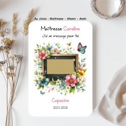 Carte à gratter personnalisée maîtresse ATSEM AESH | Cadeau fin d’année scolaire original