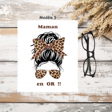 Essuie lunettes personnalisé femme | Cadeau maman marraine tatie... | Chiffon lunettes personnalisé