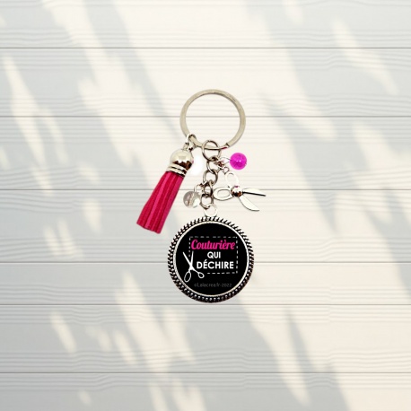 Porte clés couturière, cadeau Couturière qui déchire
