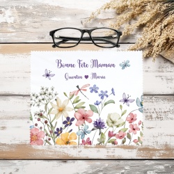 Essuie lunettes personnalisé avec texte | Cadeau maîtresse, maman, mamie, idée cadeau original
