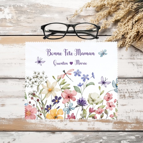 Essuie lunettes personnalisé avec texte | Cadeau maîtresse, maman, mamie, idée cadeau original