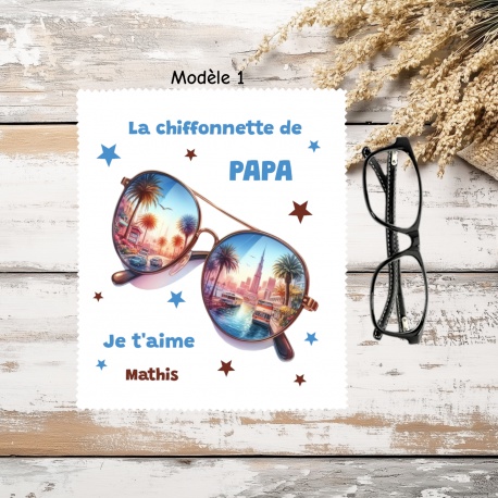 Essuie lunettes personnalisé pour papa | Cadeau original fête des pères