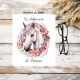 Essuie lunettes  personnalisé – Tête de cheval fleurie