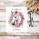 Essuie lunettes  personnalisé – Tête de cheval fleurie