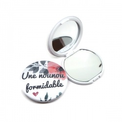 Miroir de poche "Une nounou formidable"