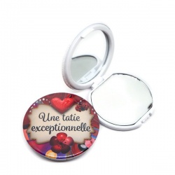 Miroir de poche "Une tatie exceptionnelle"