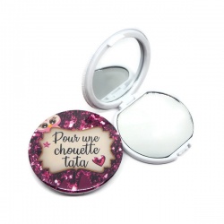 Miroir de poche "Pour une chouette tata"