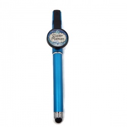 Stylo et stylet "Super maman", cabochon en verre