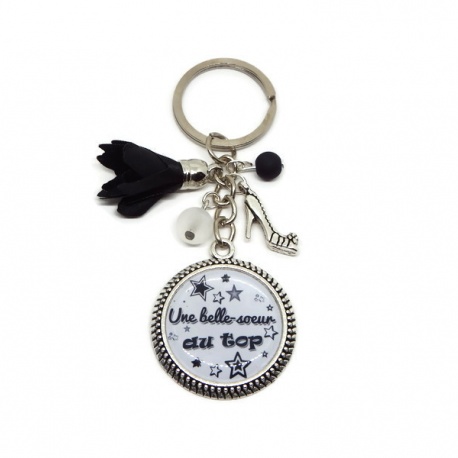 Porte clés "Une belle-soeur au top"