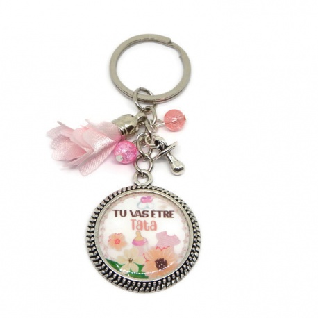 Porte clés future tata, "Tu vas être tata"