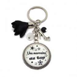 Porte clés "Une marraine au top"