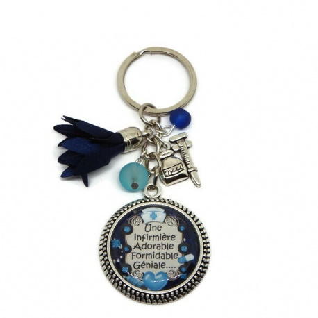 Porte-clés "Une infirmière adorable formidable géniale