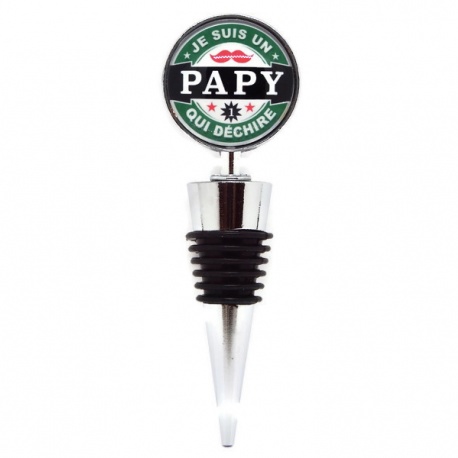 Bouchon de bouteille "Je suis un papy qui déchire"