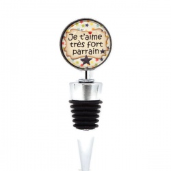Bouchon de bouteille "Je t'aime très fort parrain"