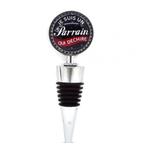 Bouchon de bouteille "Je suis un parrain qui déchire"