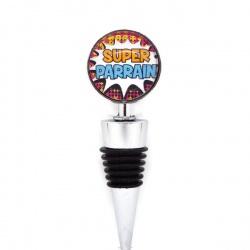 Bouchon de bouteille "Super parrain"
