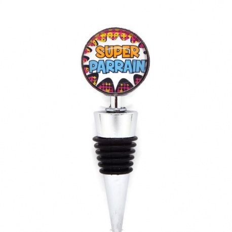 Bouchon de bouteille "Super parrain"