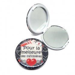 Miroir de poche "Pour la meilleure des infirmières"