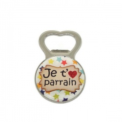 Décapsuleur "Je t'aime parrain"