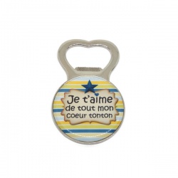 Décapsuleur "Je t'aime de tout mon coeur tonton"