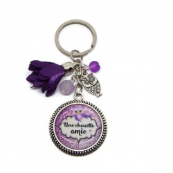 Porte clés "Une chouette amie"