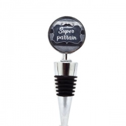 Bouchon de bouteille "Super parrain"