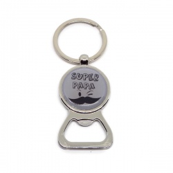 Porte clés décapsuleur "Super papa"