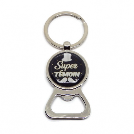 Porte clés décapsuleur "Super témoin"