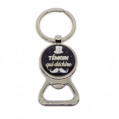 Porte clés décapsuleur "Témoin qui déchire"