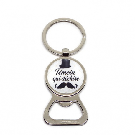 Porte clés décapsuleur "Témoin qui déchire"