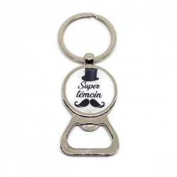 Porte clés décapsuleur "Super témoin"