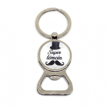 Porte clés décapsuleur "Super témoin"