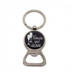 Porte clés décapsuleur "Témoin qui déchire"