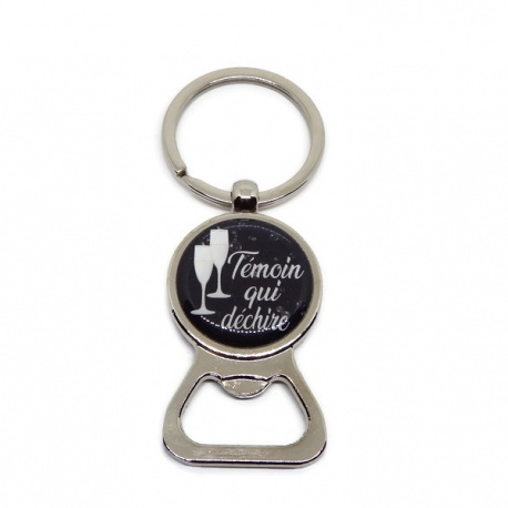Porte clés décapsuleur "Témoin qui déchire"