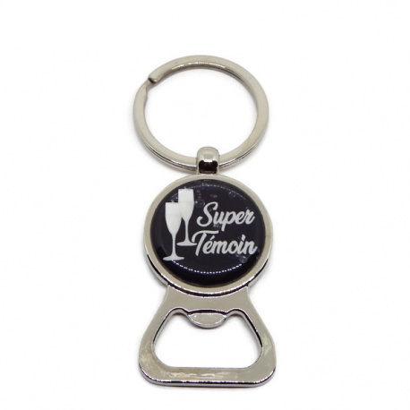 Porte clés décapsuleur "Super témoin"