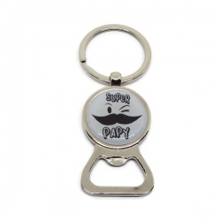 Porte clés décapsuleur "Super papy"