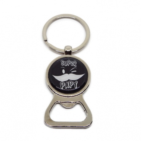 Porte clés décapsuleur, "Super papy"
