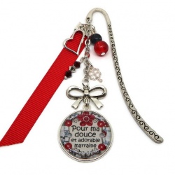 Marque-pages "Pour ma douce et adorable marraine"