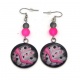 Boucle d'oreille originale femme fatale, cabochon chaussure