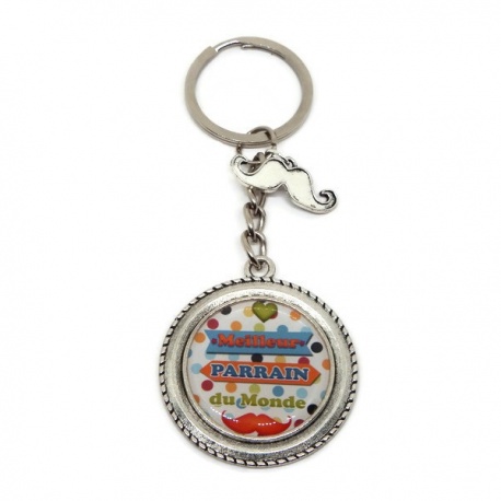 Porte clés "Meilleur parrain du monde"