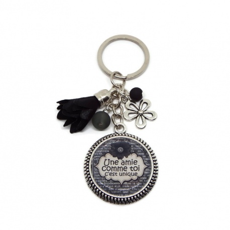 Porte clés "Une amie comme toi c'est unique"