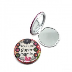 Miroir de poche "Pour une super mamie"