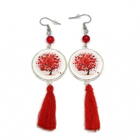 Boucles d'oreilles arbre de vie